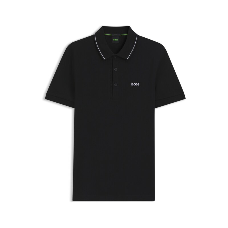 BOSS Slim-fit cotton piqué polo shirt with logo