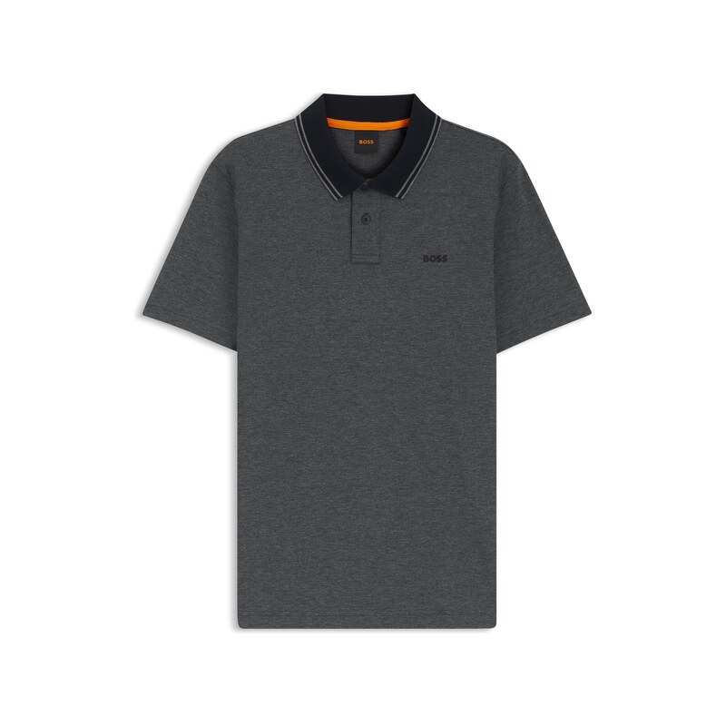 BOSS Cotton-piqué polo shirt with logo print