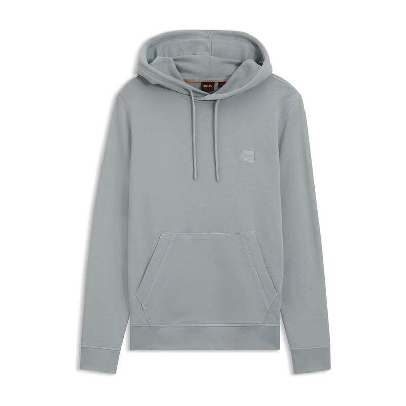 BOSS Cotton-terry hoodie with logo patch