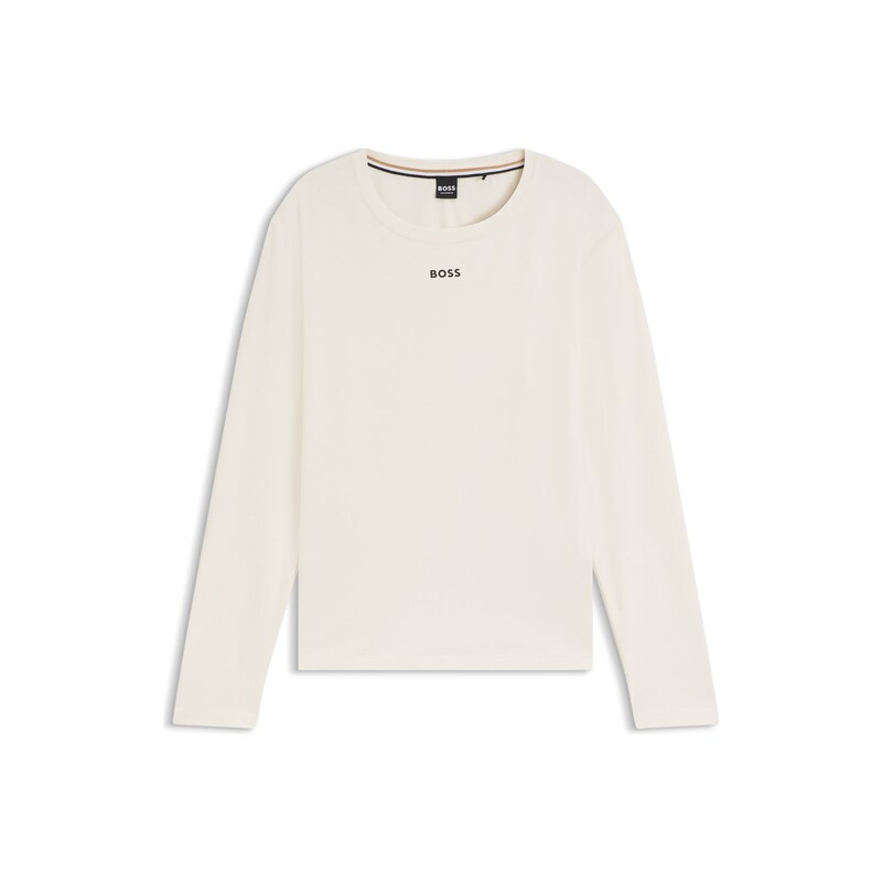 BOSS Stretch-cotton pyjama top with logo print