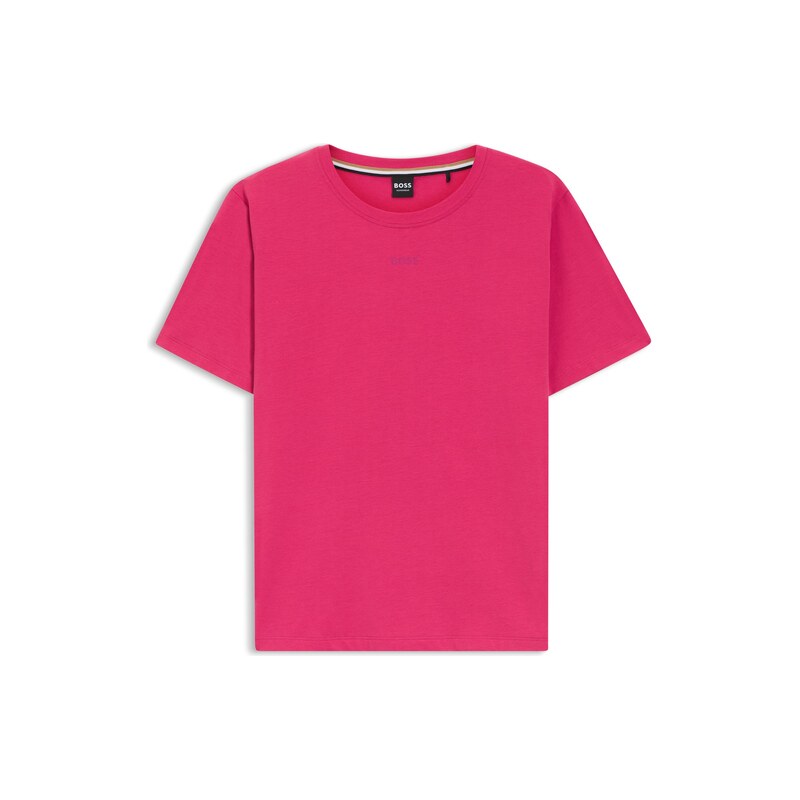 BOSS Stretch-cotton pyjama T-shirt with logo print