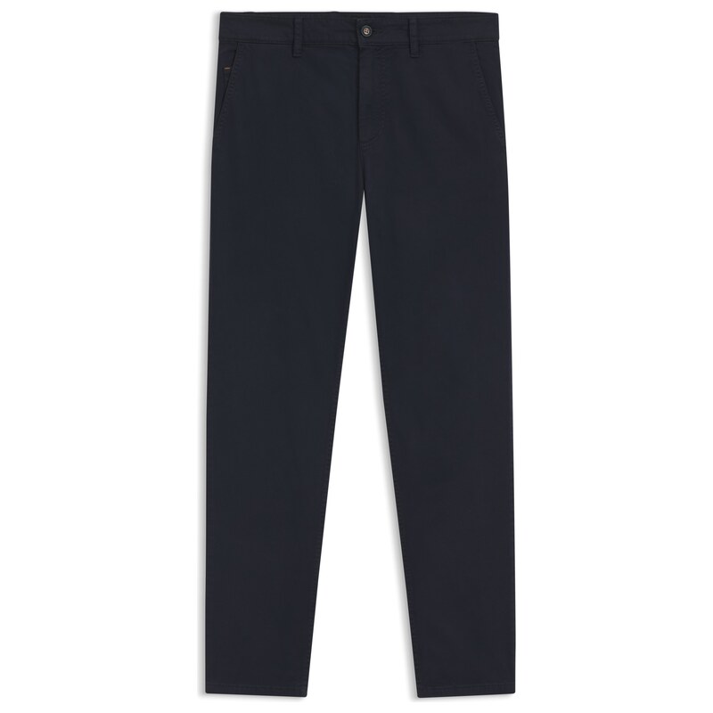 BOSS Tapered-fit trousers in stretch-cotton satin
