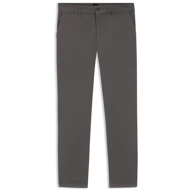 BOSS Tapered-fit trousers in stretch-cotton satin