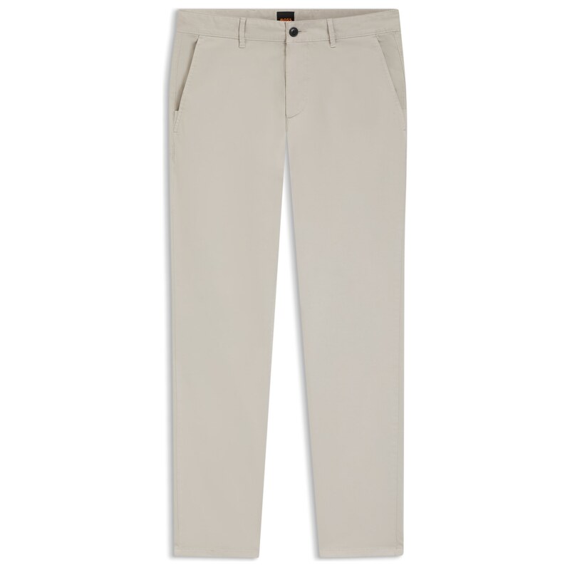 BOSS Slim-fit trousers in overdyed stretch satin