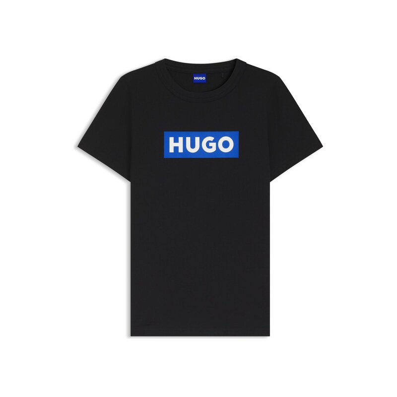 HUGO Slim-fit T-shirt in cotton with logo print