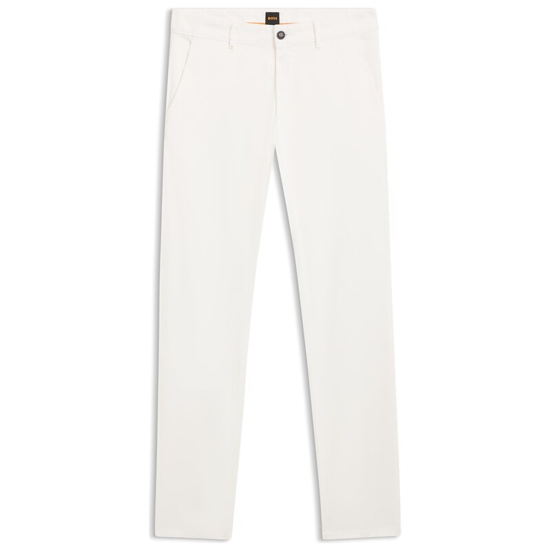 BOSS Slim-fit trousers in overdyed stretch satin