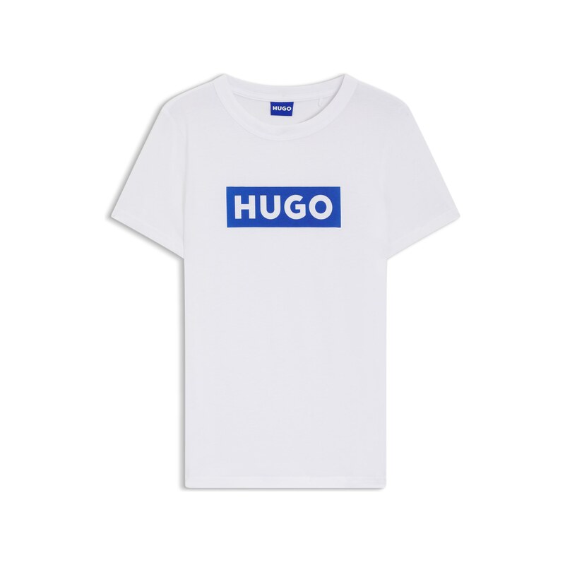 HUGO Slim-fit T-shirt in cotton with logo print