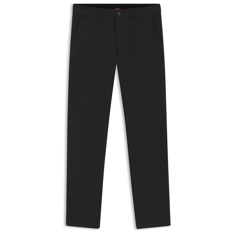 BOSS Slim-fit trousers in overdyed stretch satin