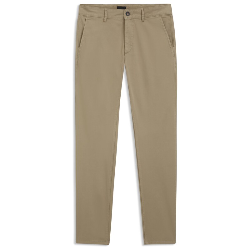 BOSS Slim-fit trousers in overdyed stretch satin