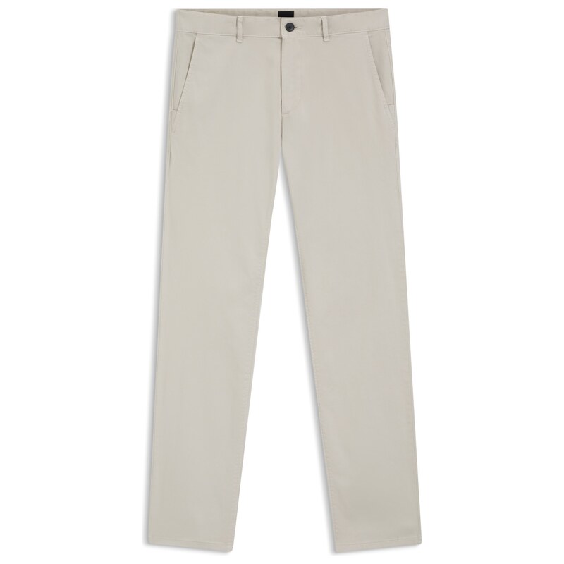 BOSS Slim-fit trousers in overdyed stretch satin