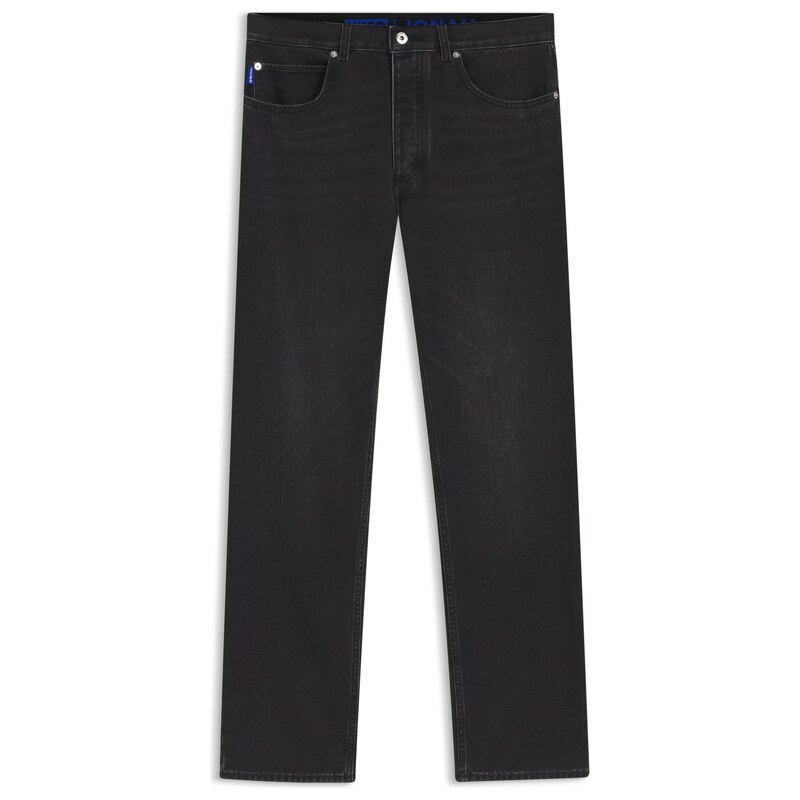 HUGO Regular-fit jeans in dark-grey denim