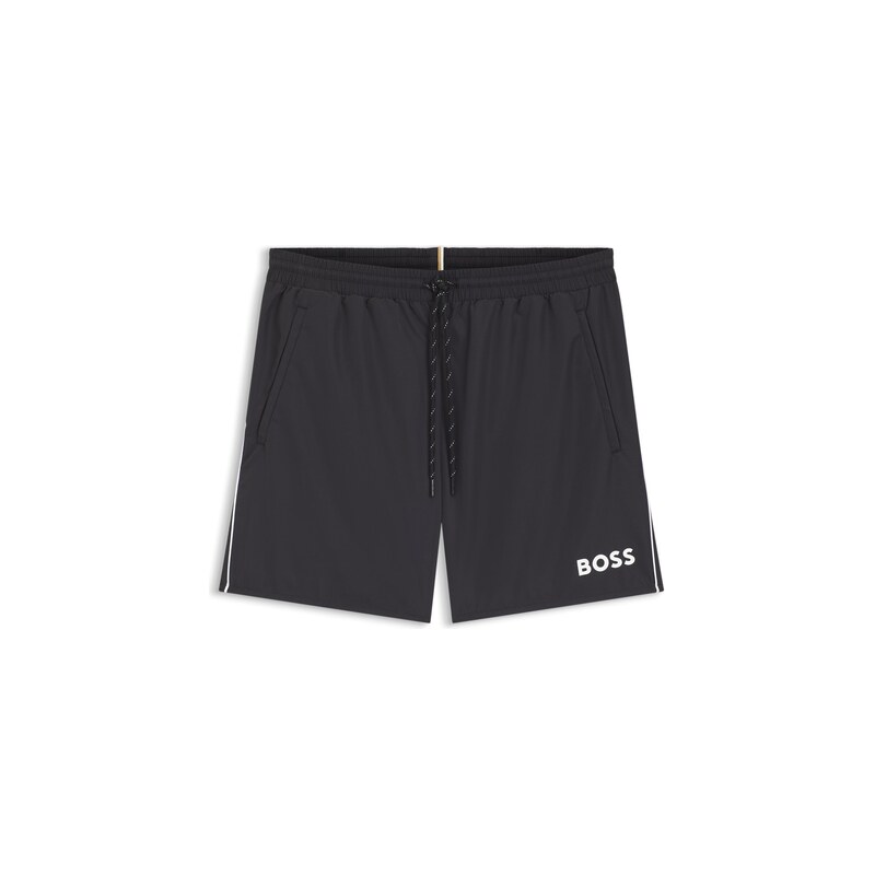 BOSS Swim shorts with contrast logo and piping