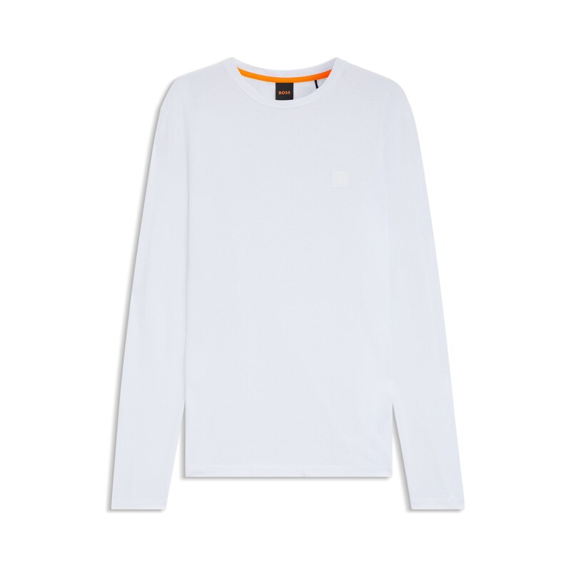 BOSS Long-sleeved T-shirt in cotton with logo patch