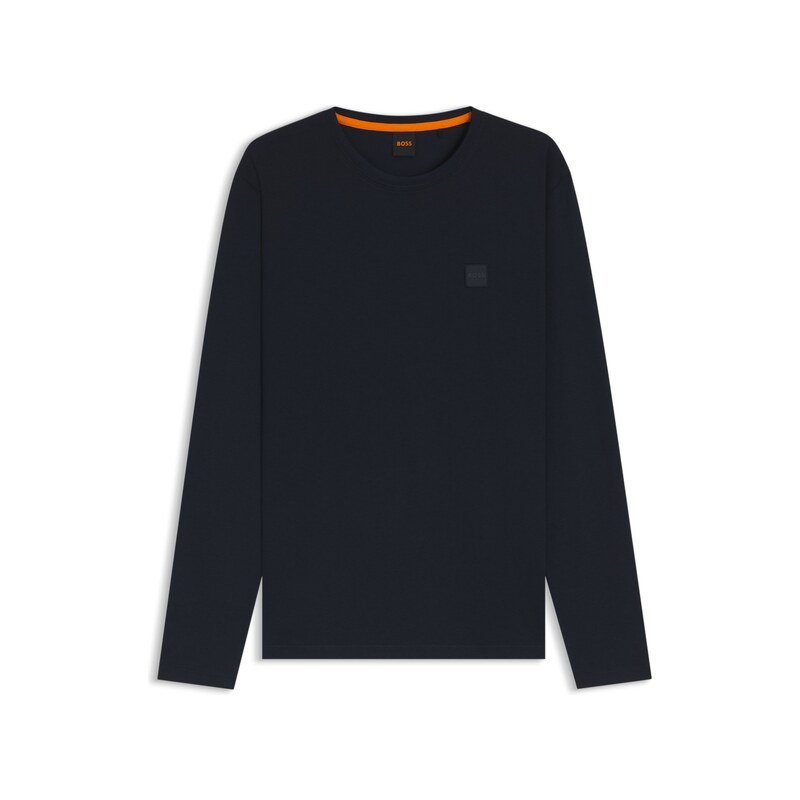 BOSS Long-sleeved T-shirt in cotton with logo patch