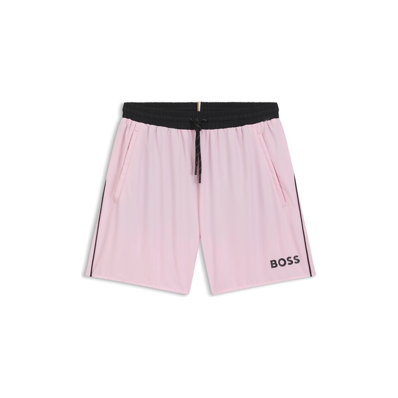 BOSS Medium-length swim shorts with contrast details
