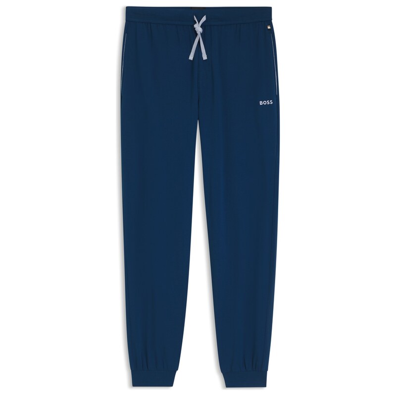 BOSS Stretch-cotton tracksuit bottoms with embroidered logo