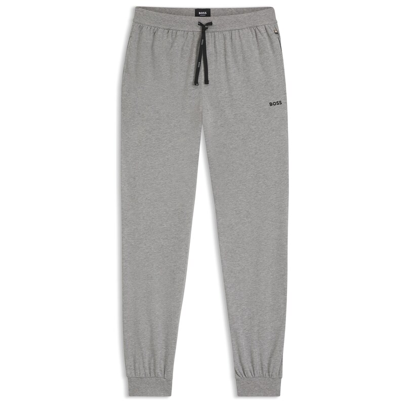 BOSS Stretch-cotton tracksuit bottoms with embroidered logo