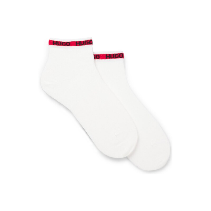 HUGO Two-pack of short-length socks with logo tape