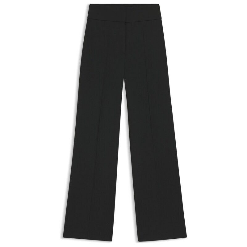 HUGO High-waisted regular-fit trousers with flared leg