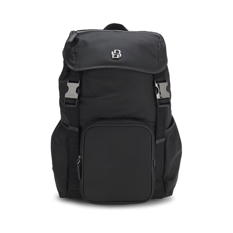BOSS Twill backpack with Double B monogram