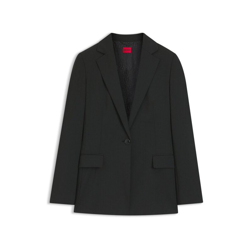 HUGO Regular-fit jacket with notch lapels