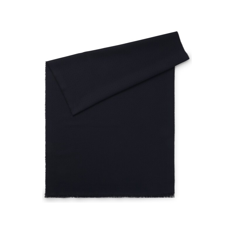 BOSS Monogram scarf in cotton and wool