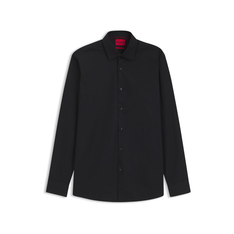 HUGO Modern-fit shirt in easy-iron cotton poplin