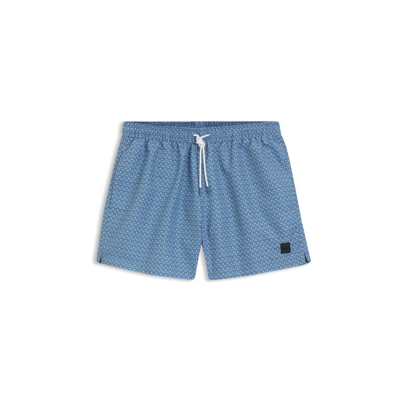 BOSS Printed swim shorts with logo badge