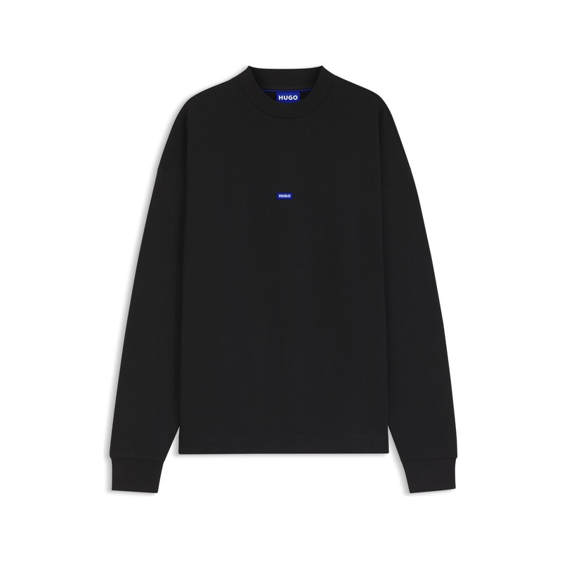 HUGO Logo-badge sweatshirt in pure cotton