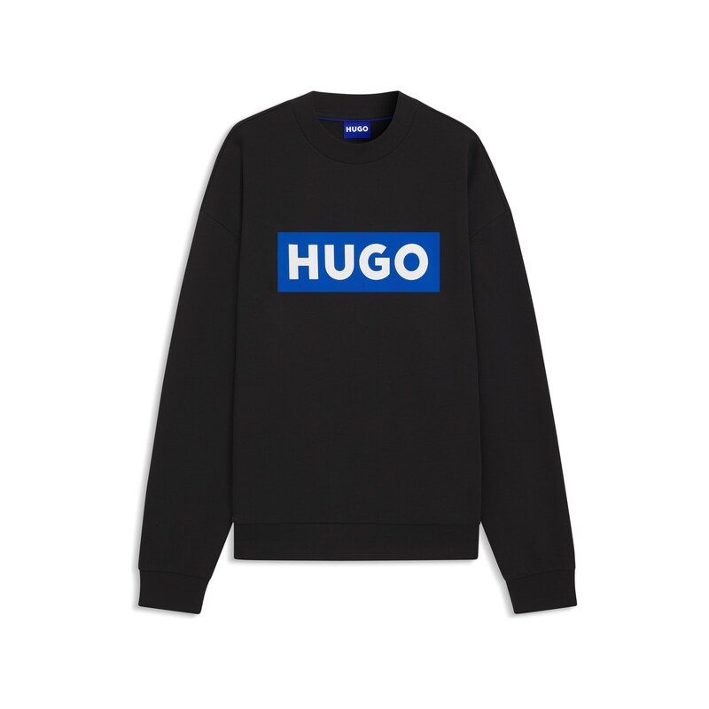 HUGO Cotton-terry sweatshirt with logo print