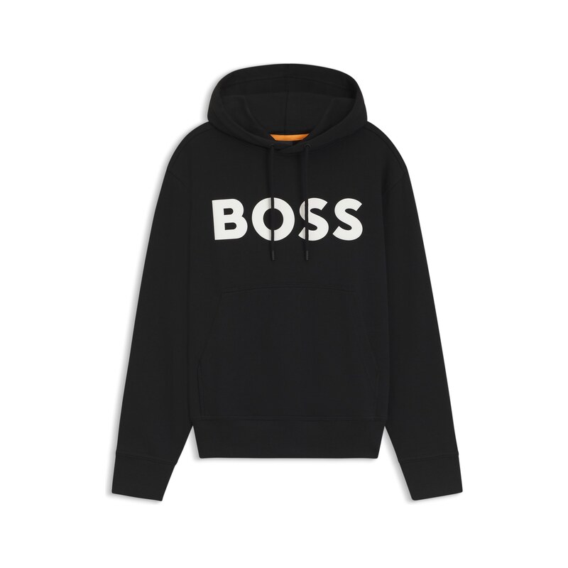 BOSS Relaxed-fit hoodie in cotton terry with large logo