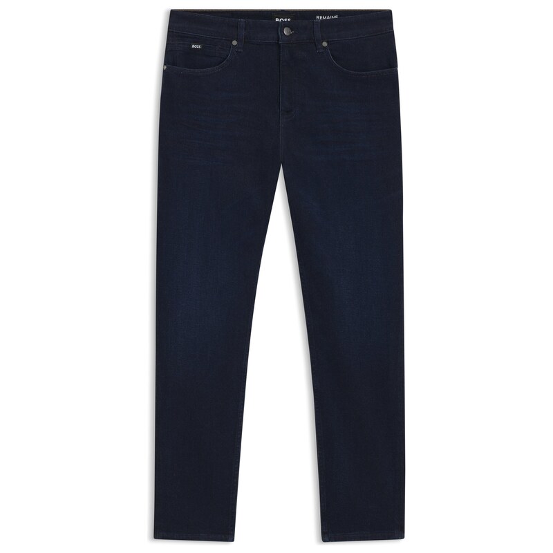 BOSS Maine regular-fit jeans in dark-blue denim