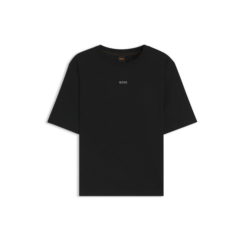 BOSS Oversized-fit cotton T-shirt with puff-print logo
