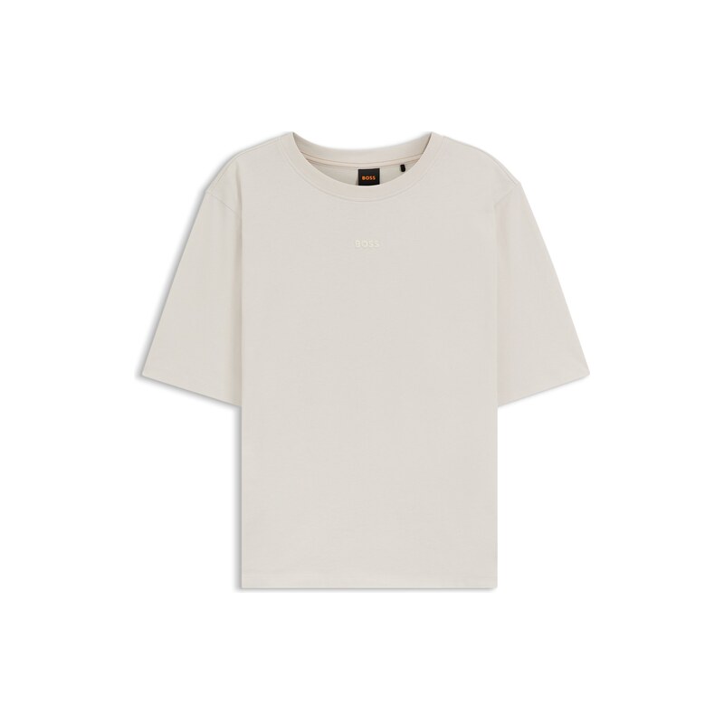BOSS Oversized-fit cotton T-shirt with puff-print logo