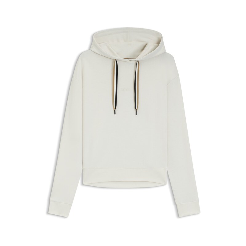 BOSS Logo hoodie with signature-stripe cords