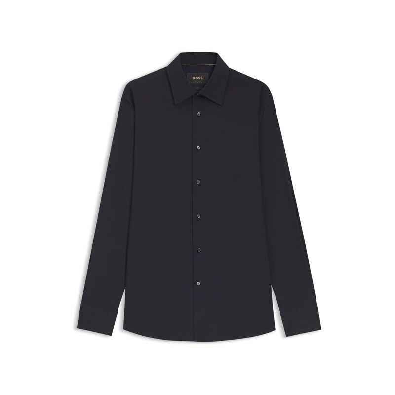 BOSS Slim-fit shirt in cotton-blend stretch poplin