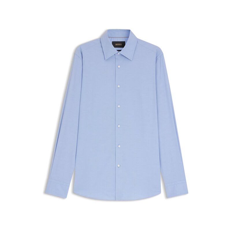 BOSS Slim-fit shirt in cotton-blend stretch poplin