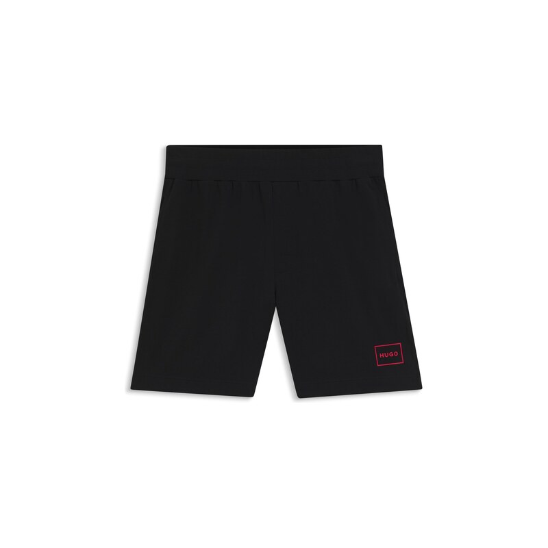 HUGO Logo-print loungewear shorts in stretch cotton