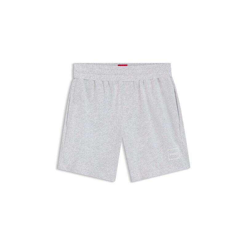 HUGO Logo-print loungewear shorts in stretch cotton
