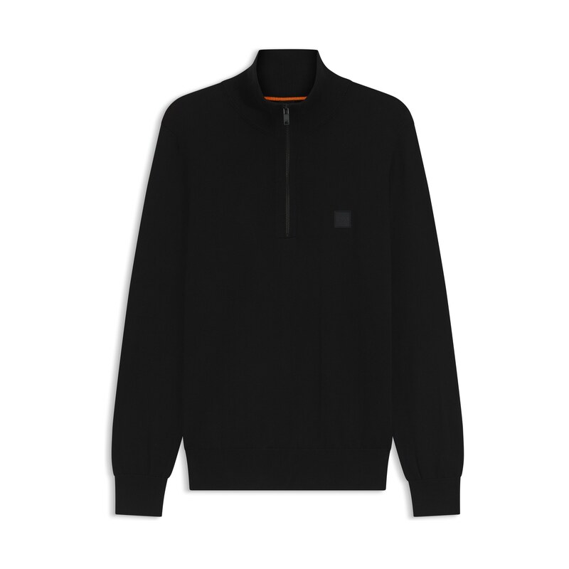 BOSS Cotton-cashmere sweater with zip collar