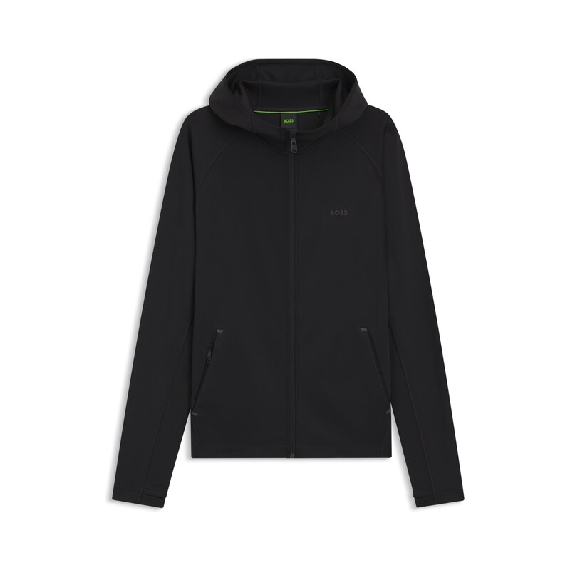 BOSS Active Zip-up hoodie with reflective branding