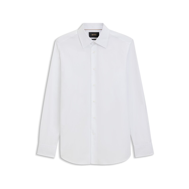 BOSS Regular-fit shirt in Italian-made cotton poplin