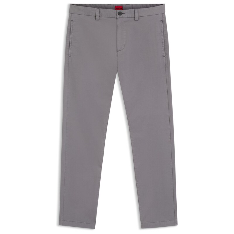 HUGO Slim-fit trousers in stretch-cotton gabardine
