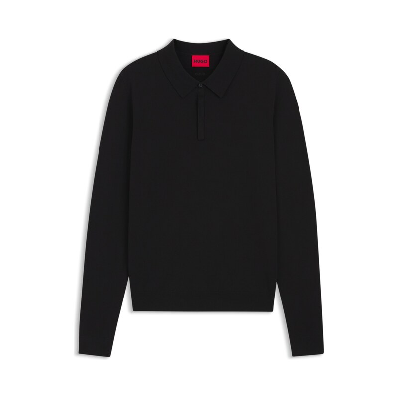 HUGO Slim-fit knit polo with rear logo