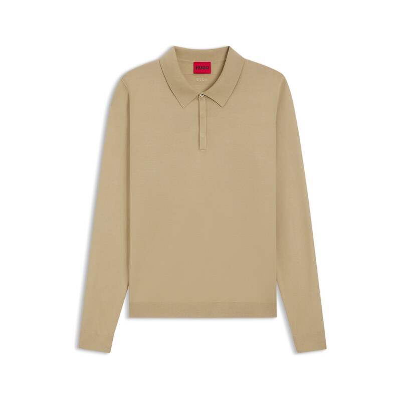 HUGO Slim-fit knit polo with rear logo