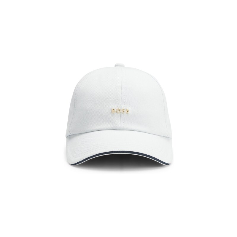 BOSS Cotton cap with metal logo lettering
