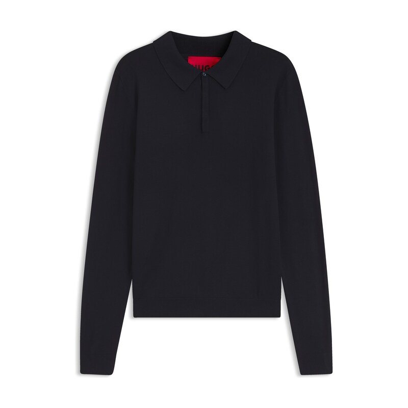 HUGO Slim-fit knit polo with rear logo