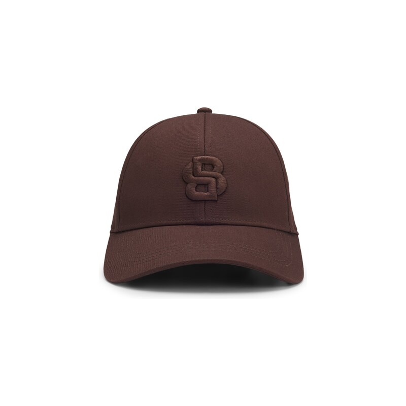 BOSS Cotton-twill cap with embroidered Double B monogram