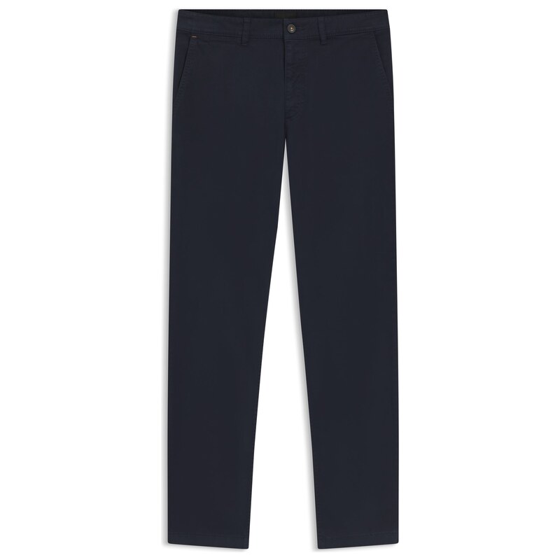 BOSS Regular-fit trousers in stretch-cotton satin