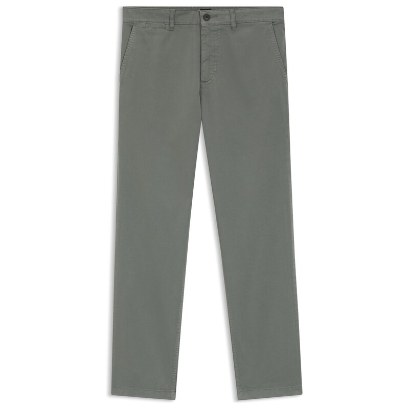BOSS Regular-fit trousers in stretch-cotton satin